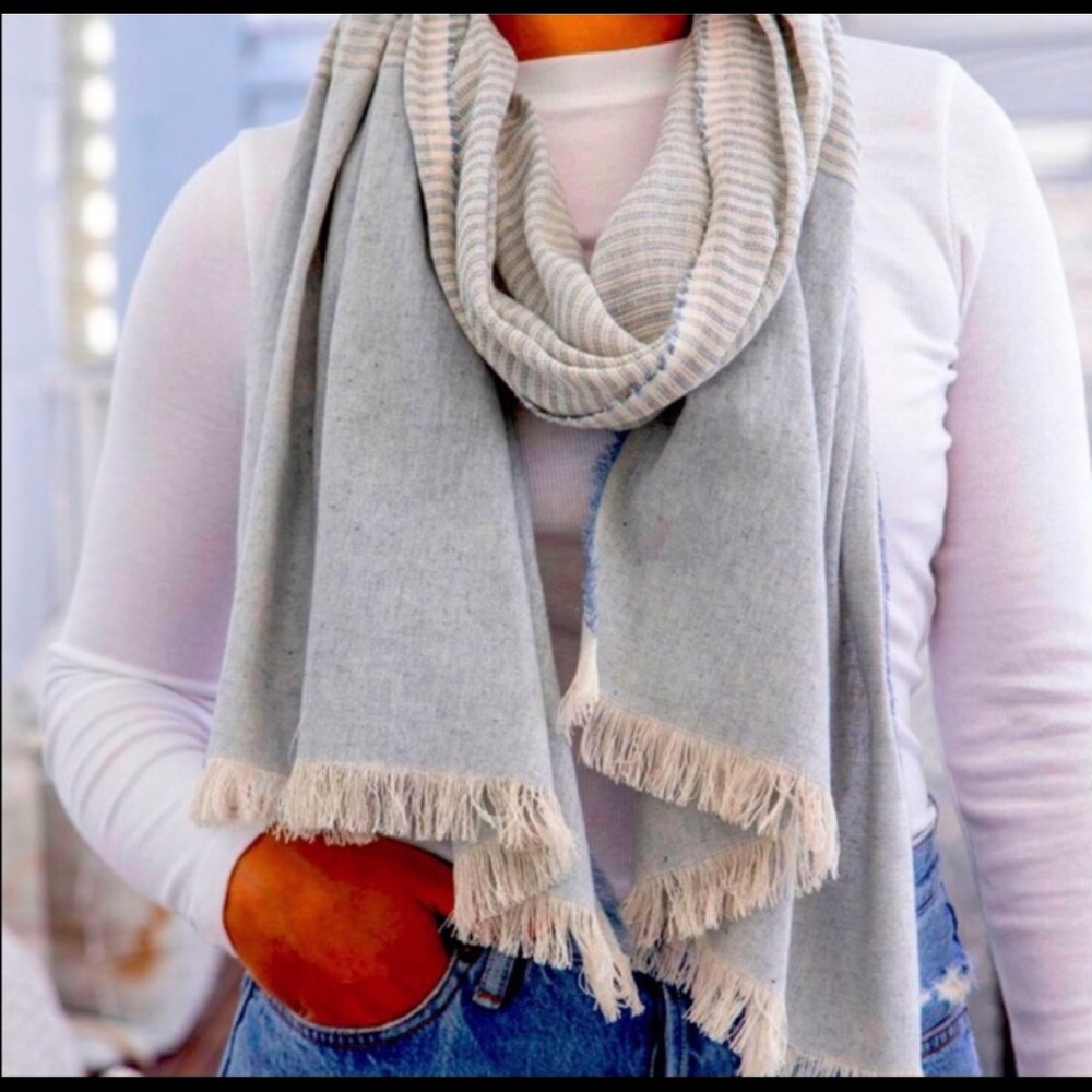 Tribe Alive Up-Cycled Denim Scarf